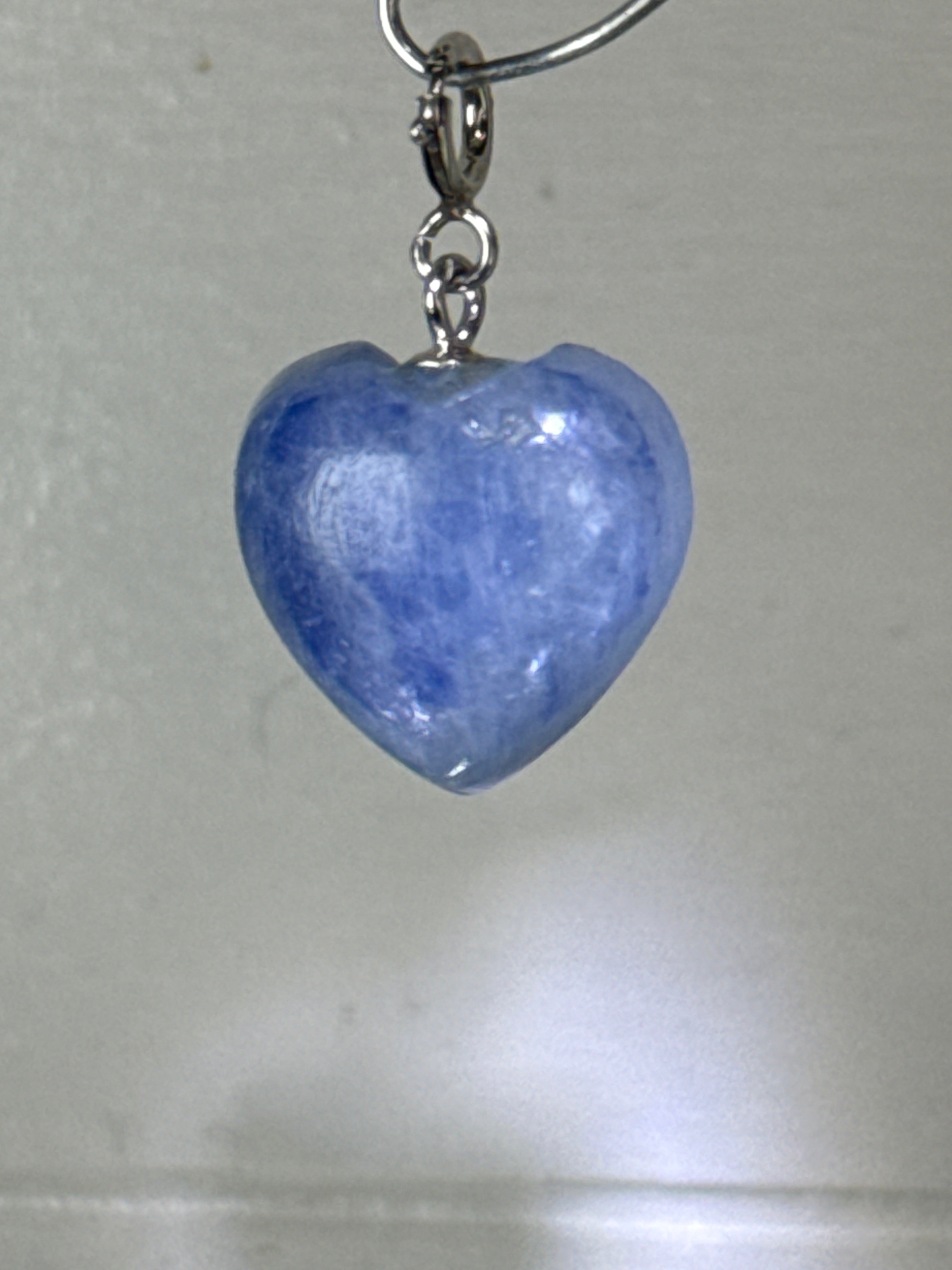 Blue Kyanite Dainty Heart Pendant