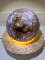 Pink Amethyst & Flower Agate Sphere