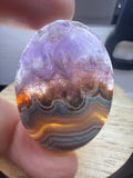 Amethyst with Mexican Lace Agate Pendant