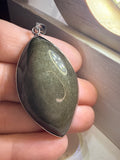 Gold Sheen Obsidian Pendant