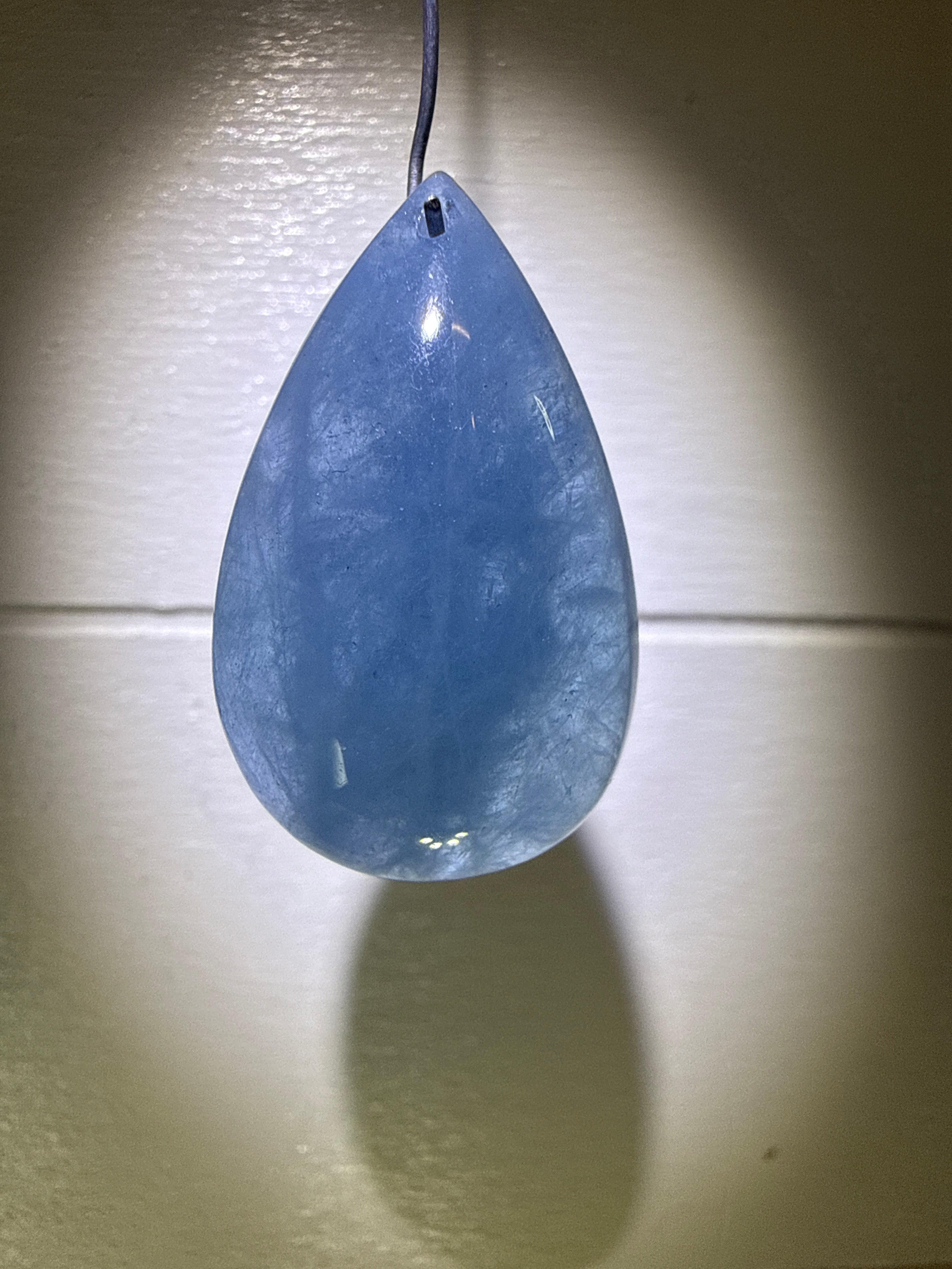 Aquamarine Teardrop Pendant
