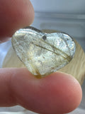 Gold Rutile in Smokey Quartz Heart Pendant