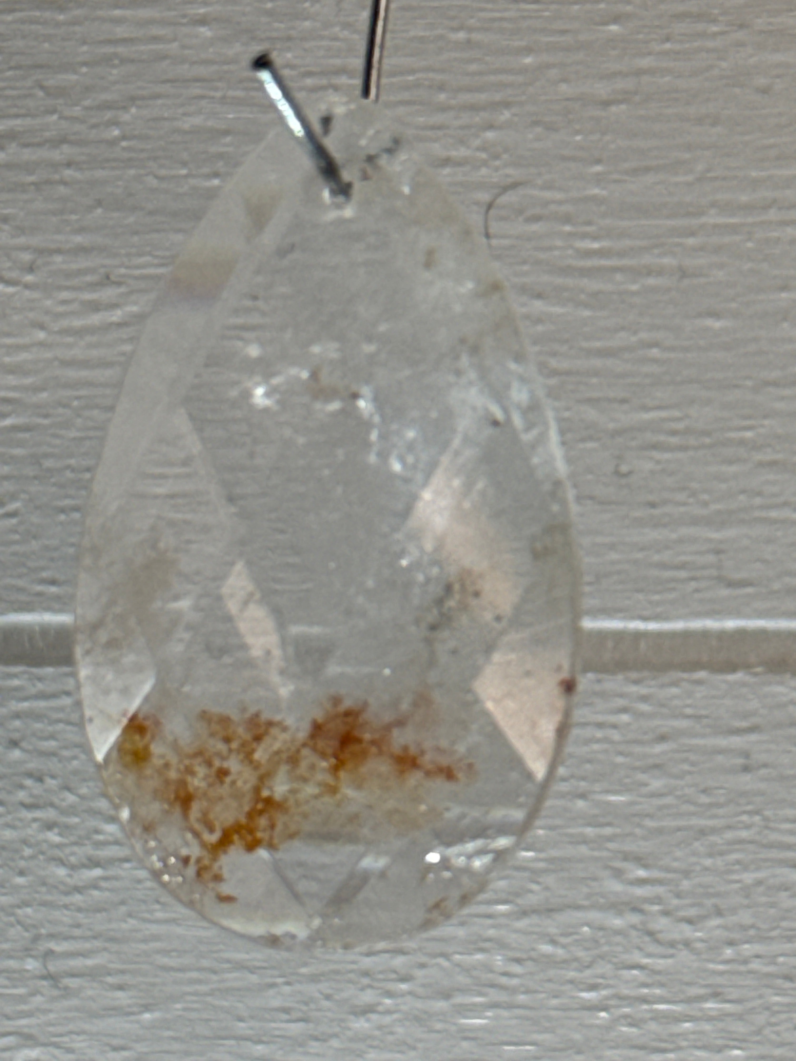 Faceted Fire Quartz Pendant