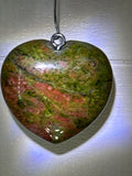 Unakite Heart Pendant