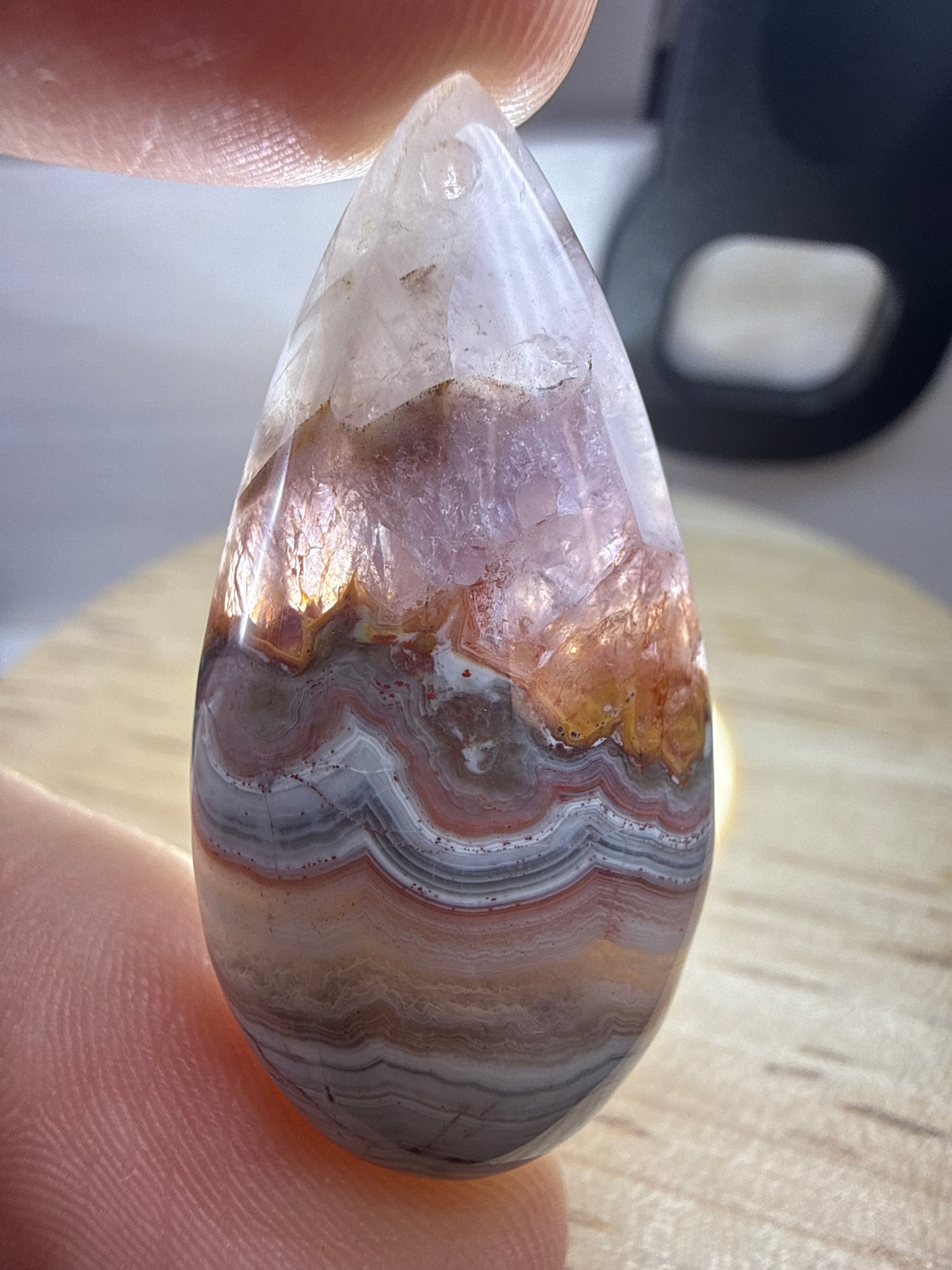 Amethyst with Mexican Lace Agate Pendant