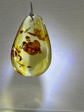 Flower Amber Pendants (Light Inclusions)