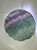 Carved Fluorite Birds Pendant