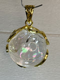 Rainbow Crackle Clear Quartz Pendant