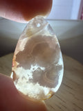 Faceted Flower Agate Pendant