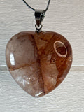 Fire Quartz Heart Pendant