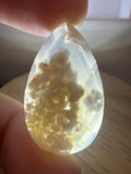 Faceted Flower Agate Pendant