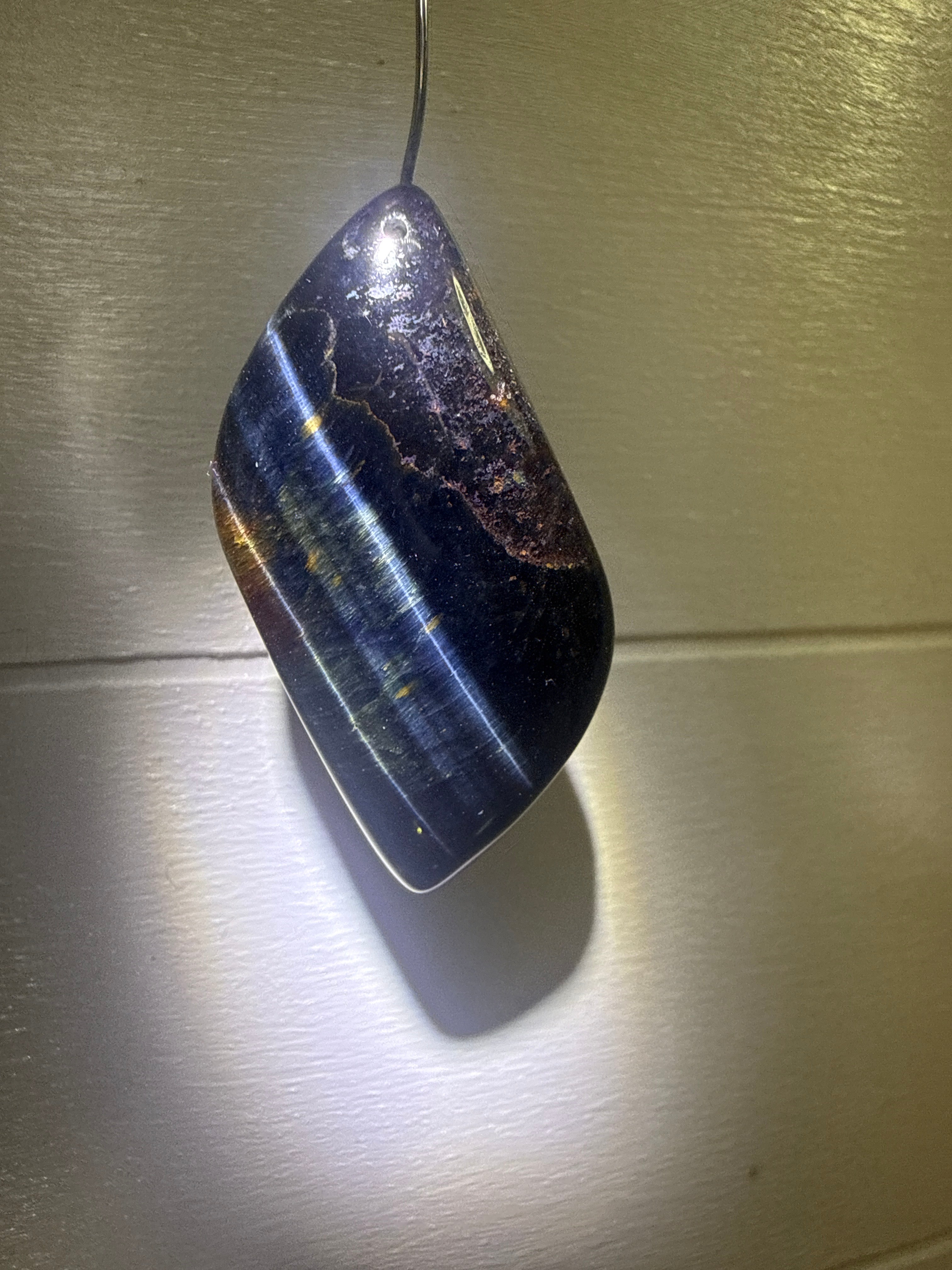 Blue and Gold Tigers Eye Pendant