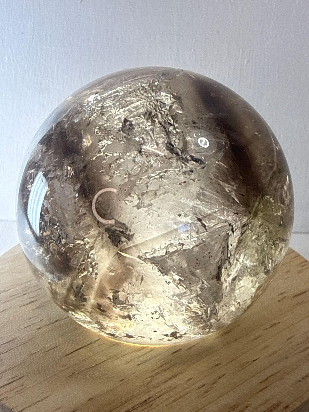 Skeleton Smokey Quartz Sphere