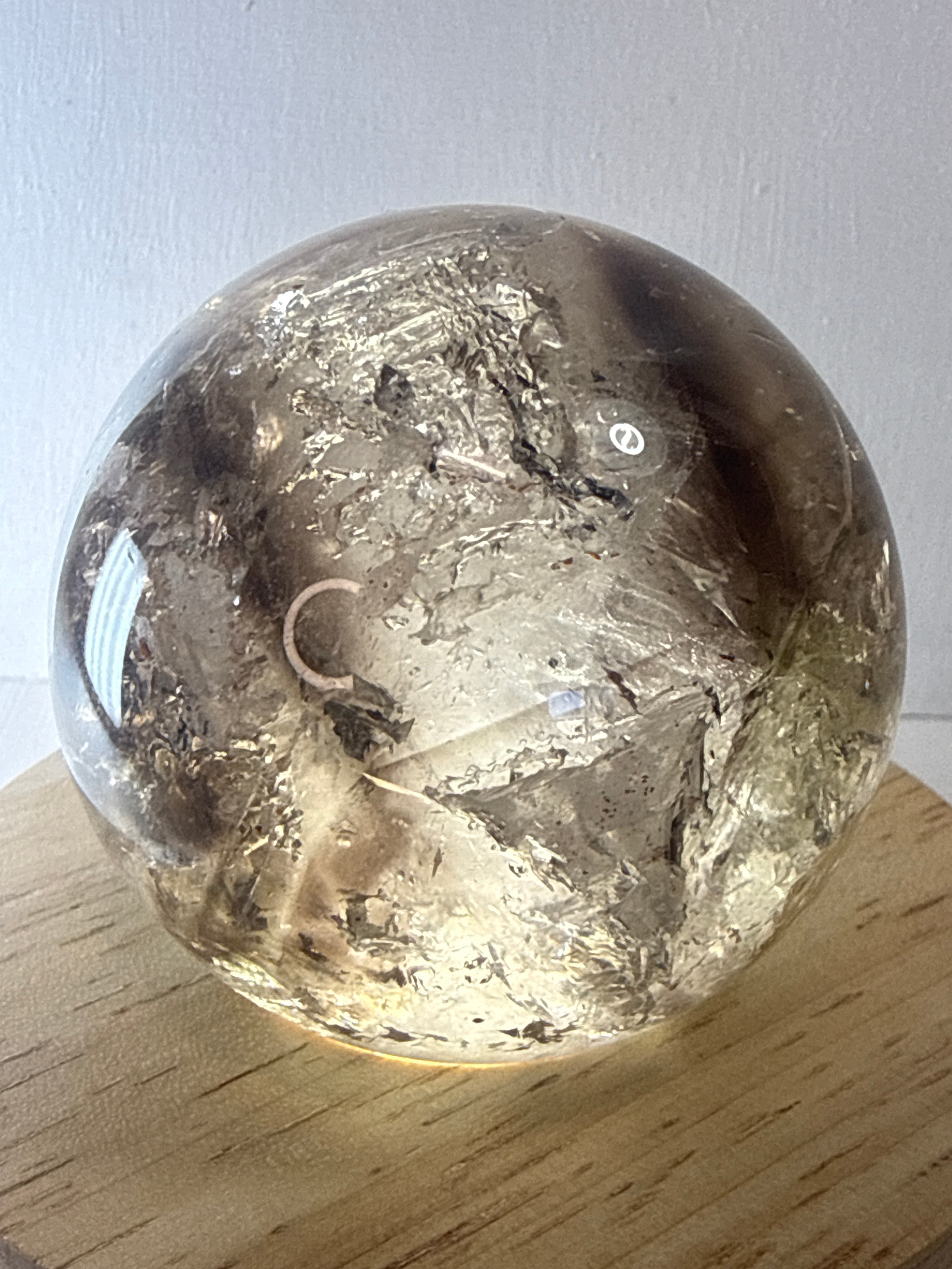 Skeleton Smokey Quartz Sphere