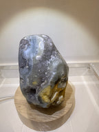 Rainbow Druzy Amethyst ( White and Grey)
