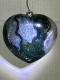 Moss Agate Heart Pendant