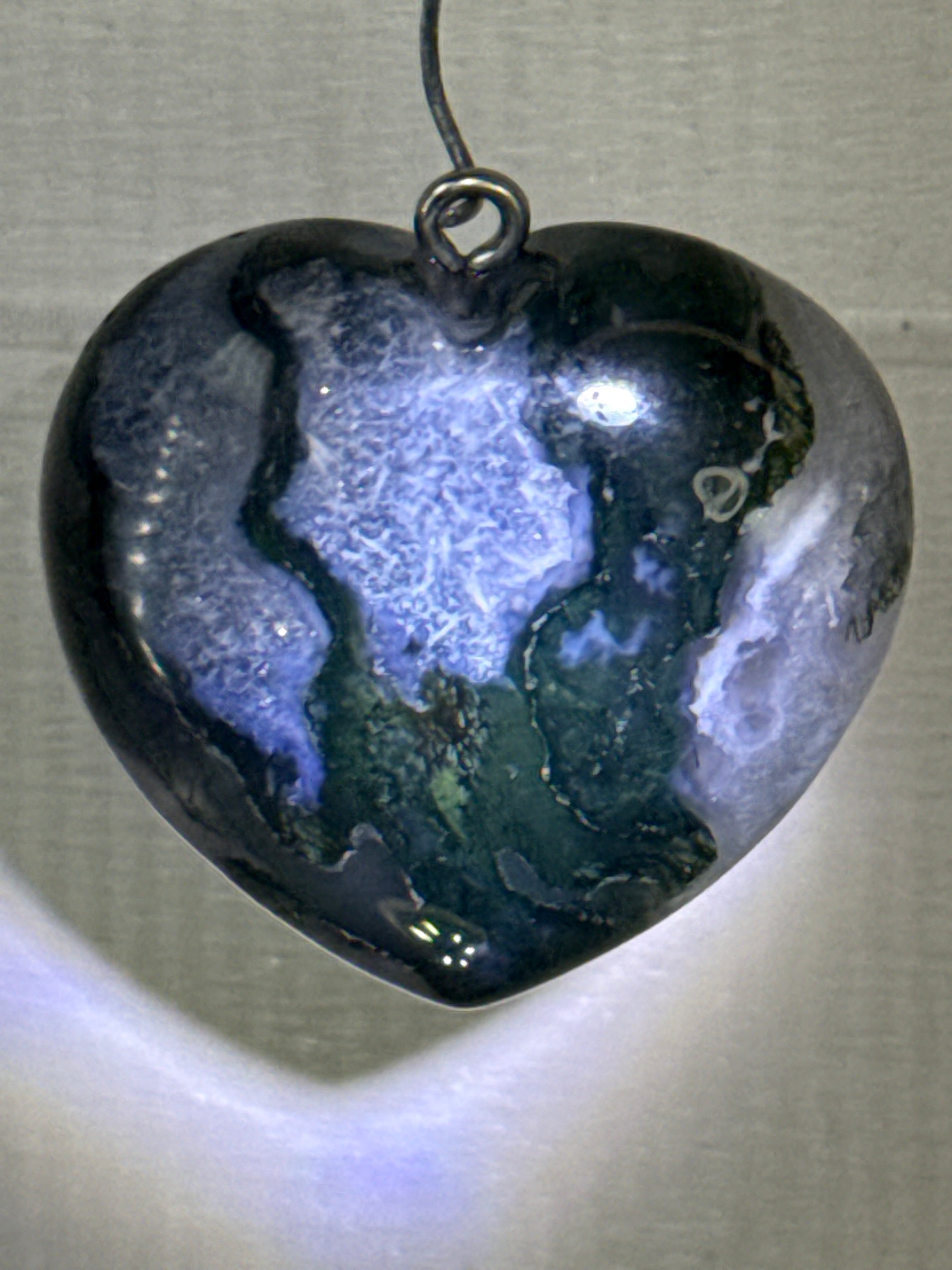 Moss Agate Heart Pendant