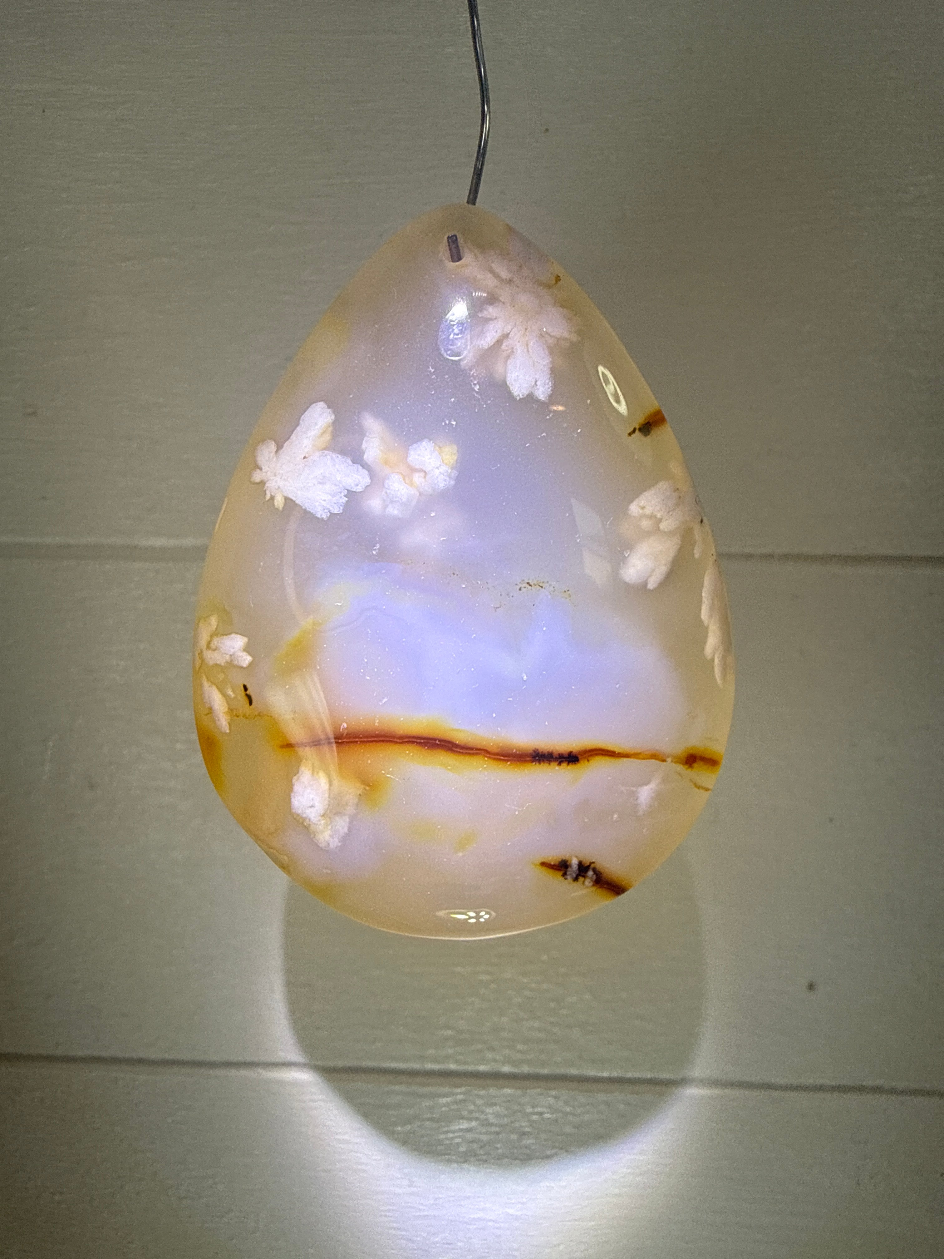 Flower Agate Pendant