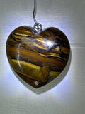 Tiger’s Eye & Tiger Iron Heart Pendant