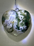 Moss Agate Heart Pendant