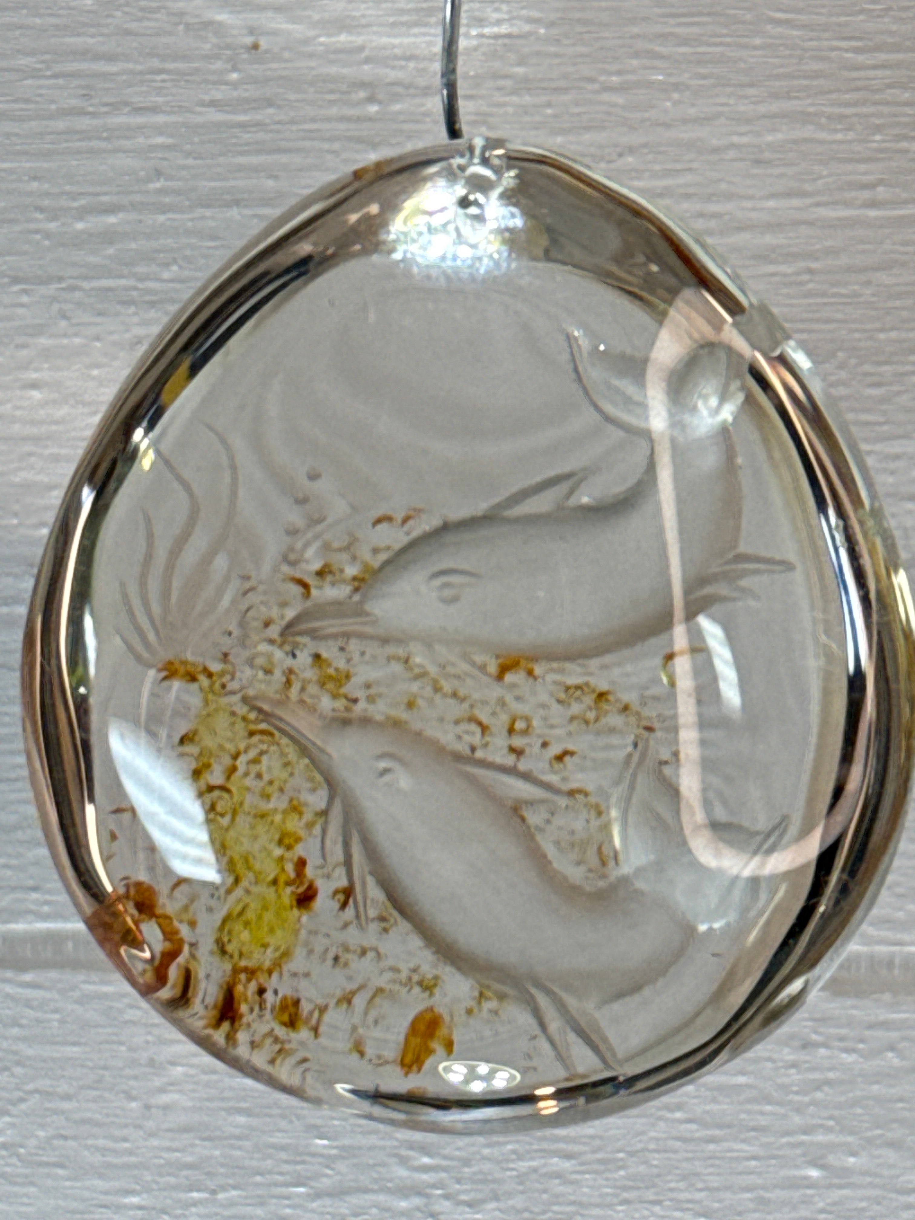 Carved Dolphins Pendant