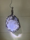 Quartz Geode Wire Wrapped Pendant