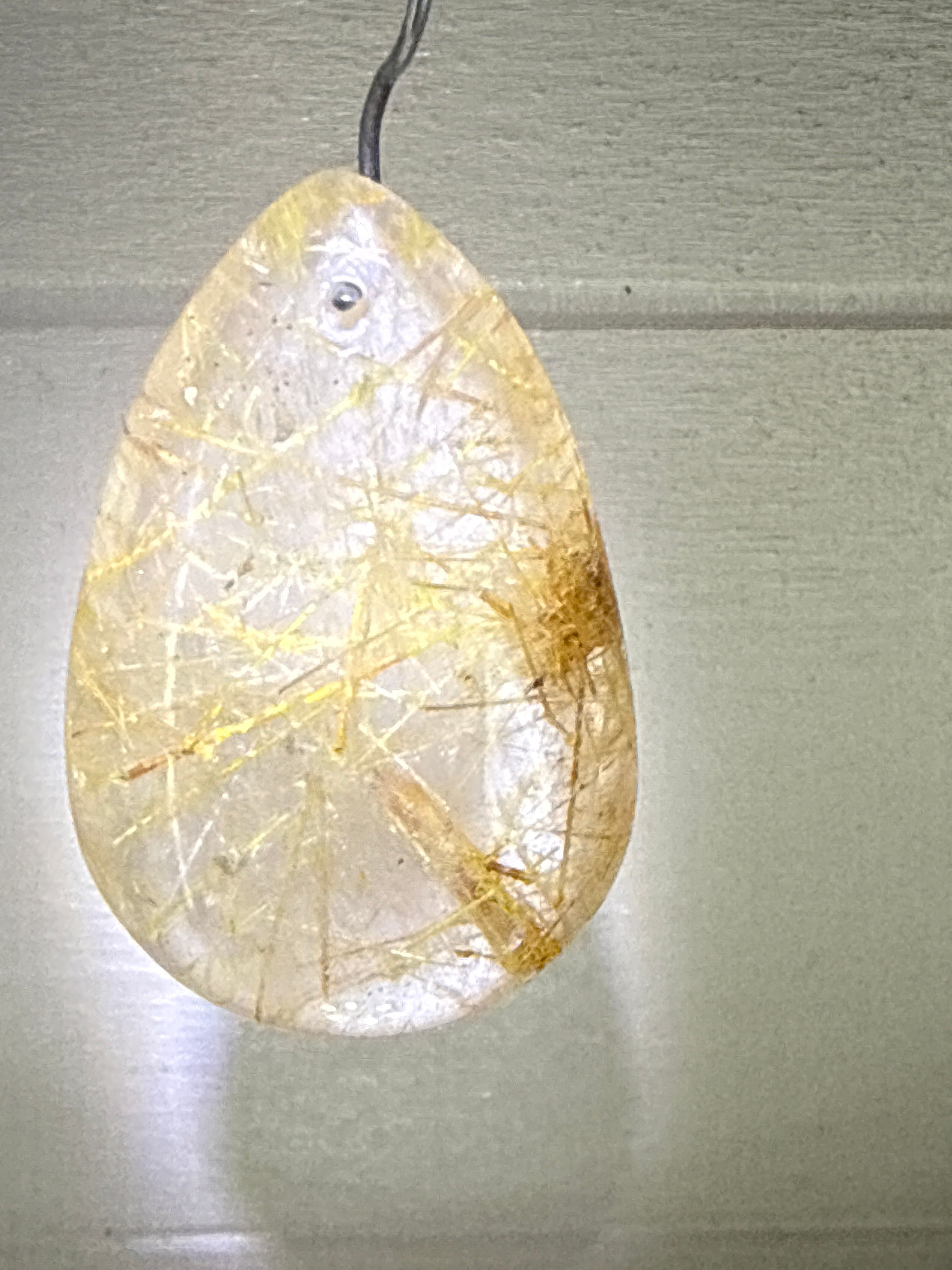 Gold Rutile Pendant