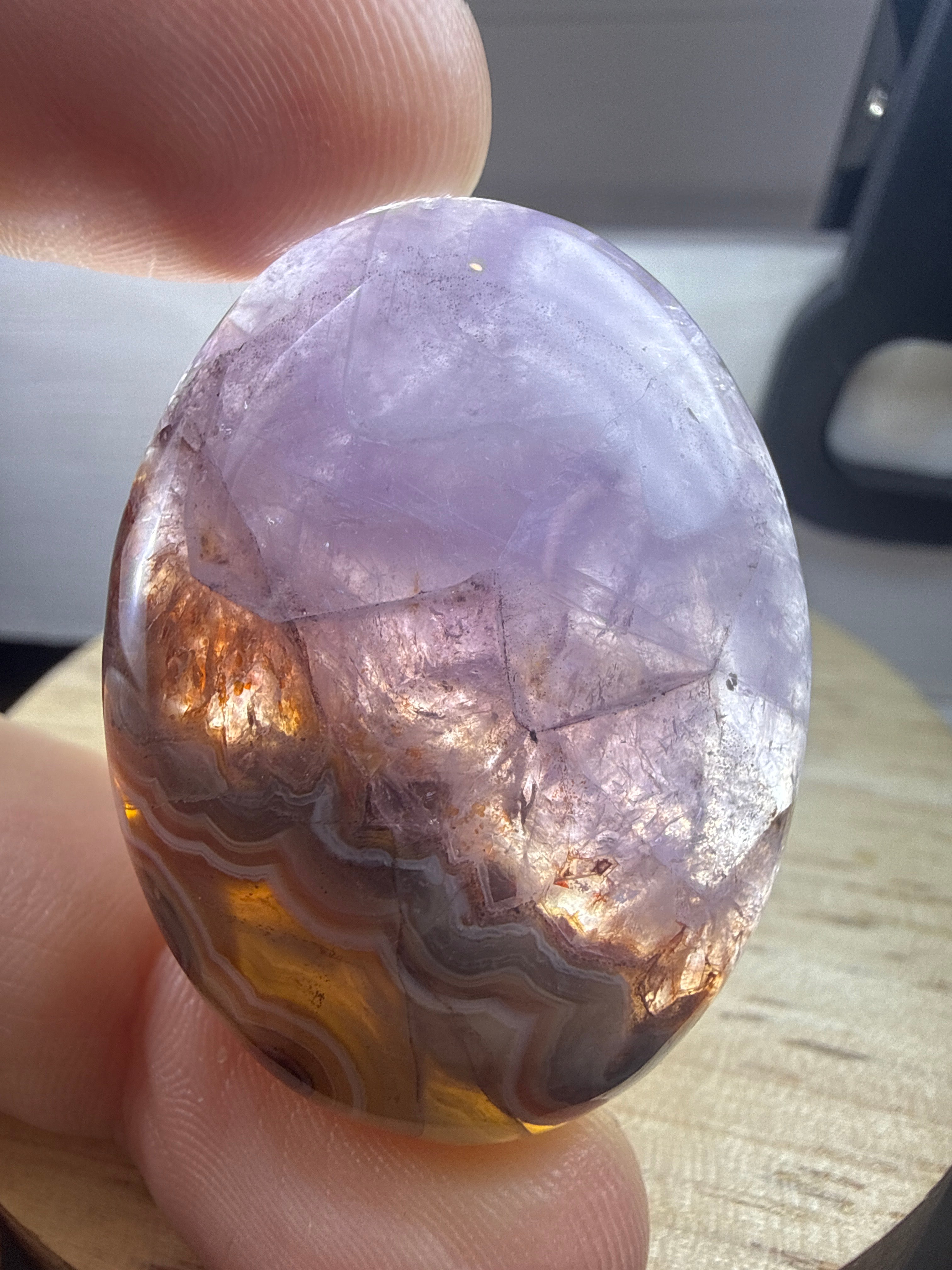 Amethyst with Mexican Lace Agate Pendant