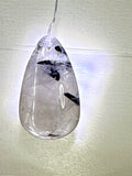 Black Tourmaline in Quartz Pendant