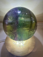Fluorite Sphere (Green with Purple & Blue)