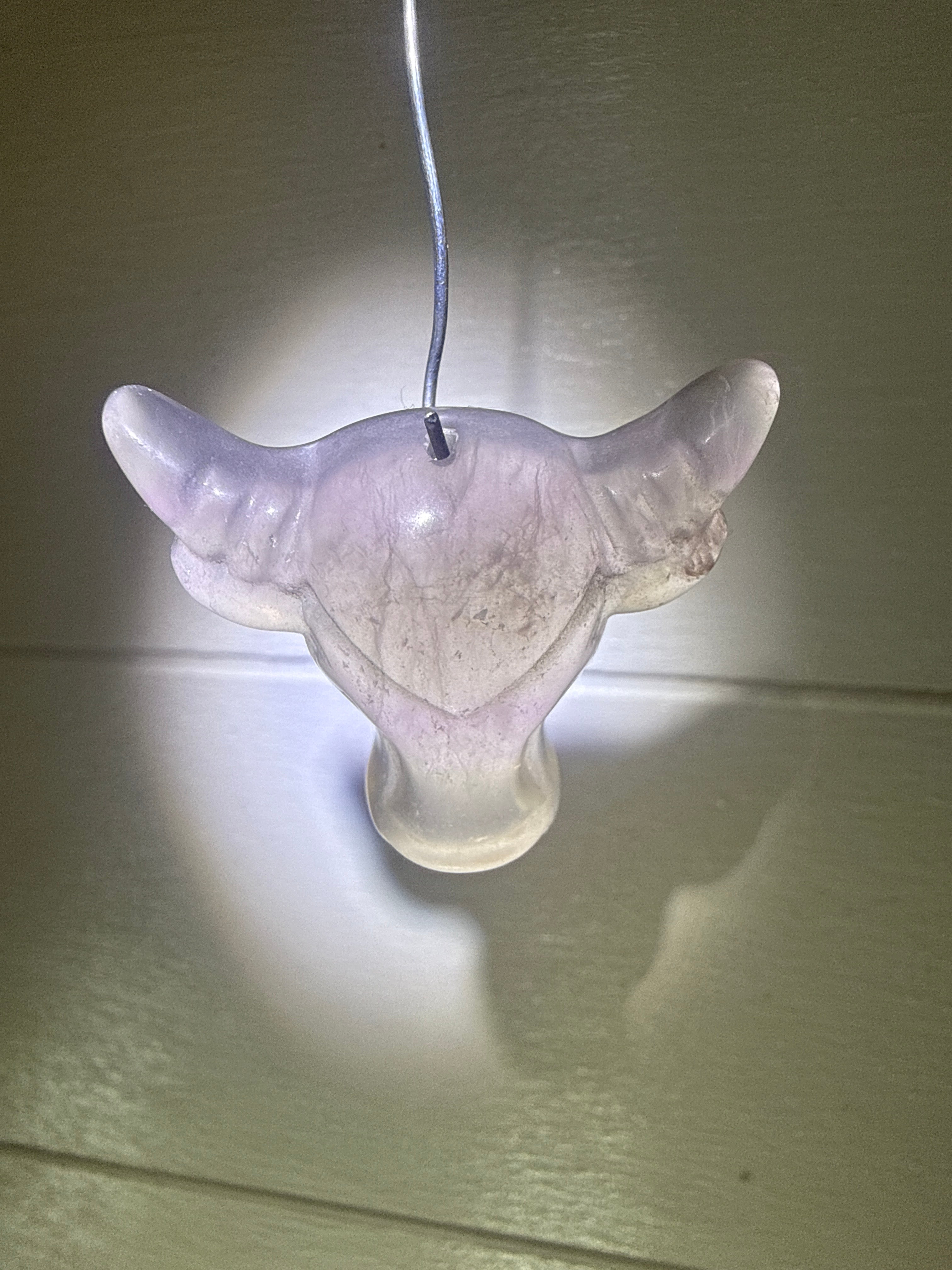 Fluorite Bull Head Pendant