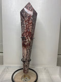 Leopard Skin Jasper Wand with Stand