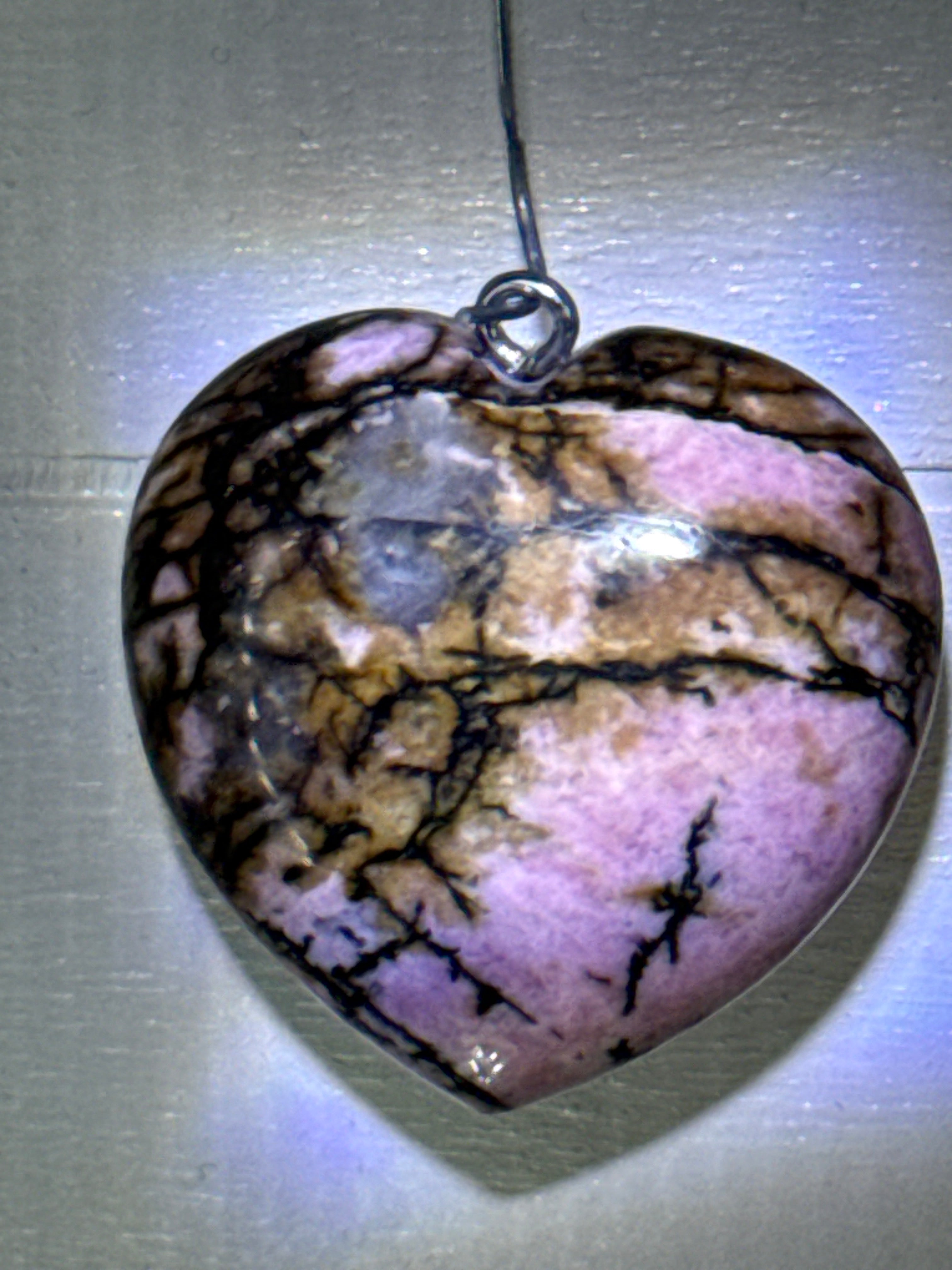 Rhodonite Heart Pendant