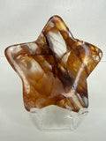 Fire Quartz & Golden Healer Star Carving