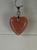 Rhodochrosite Heart Pendant