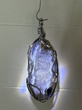 Quartz Geode Wire Wrapped Pendant
