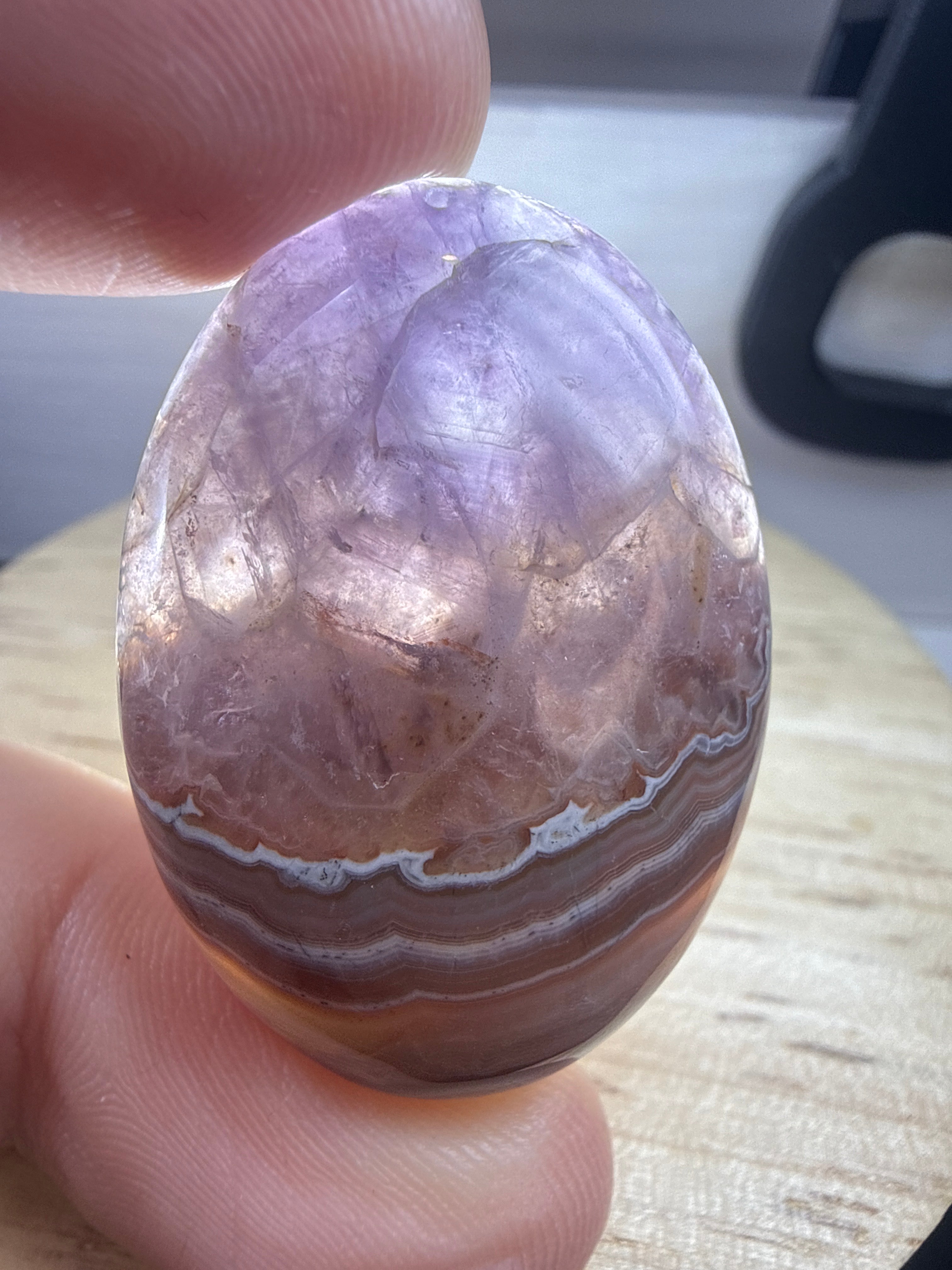 Amethyst with Mexican Lace Agate Pendant