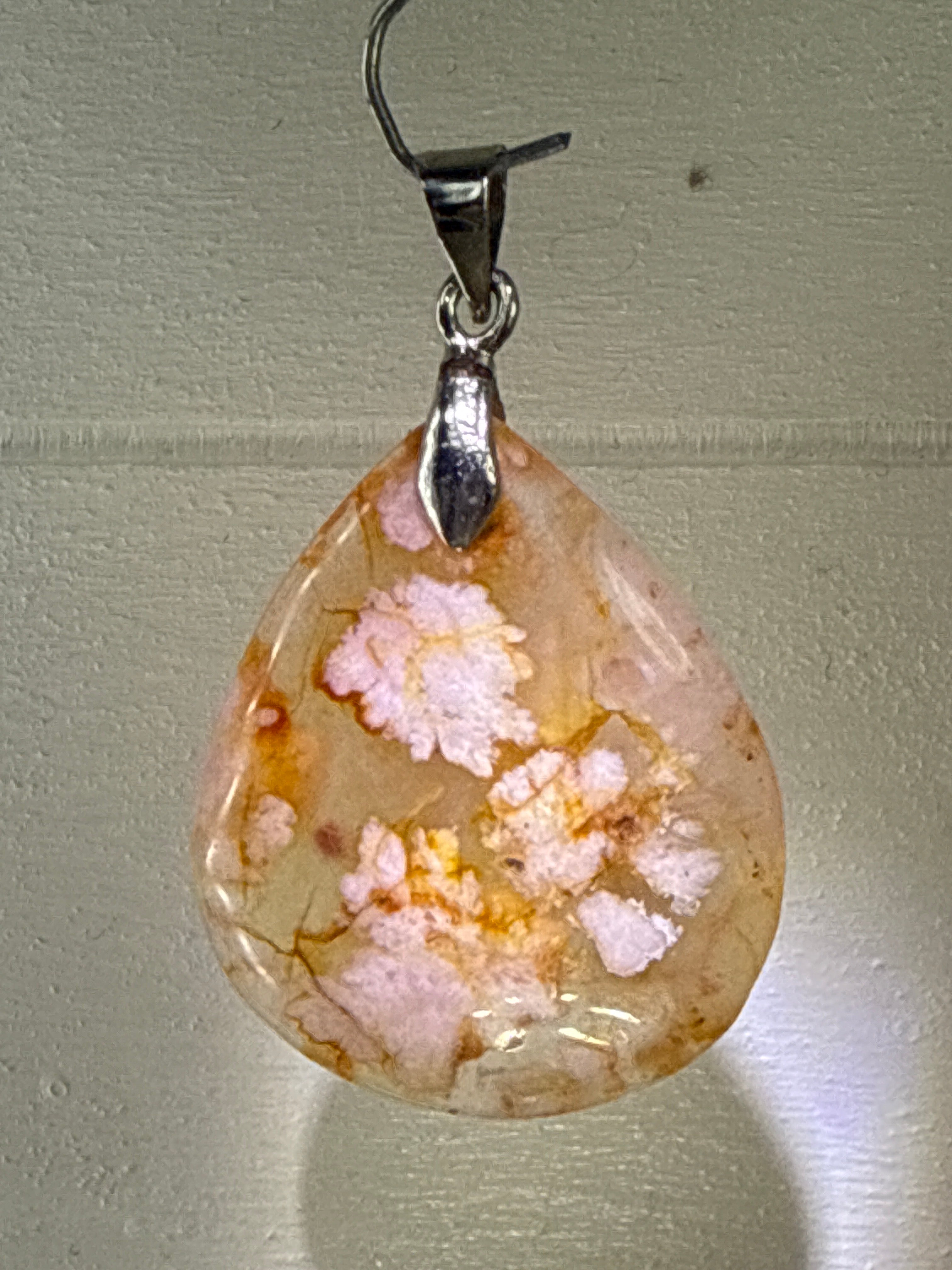 Flower Agate Pendant
