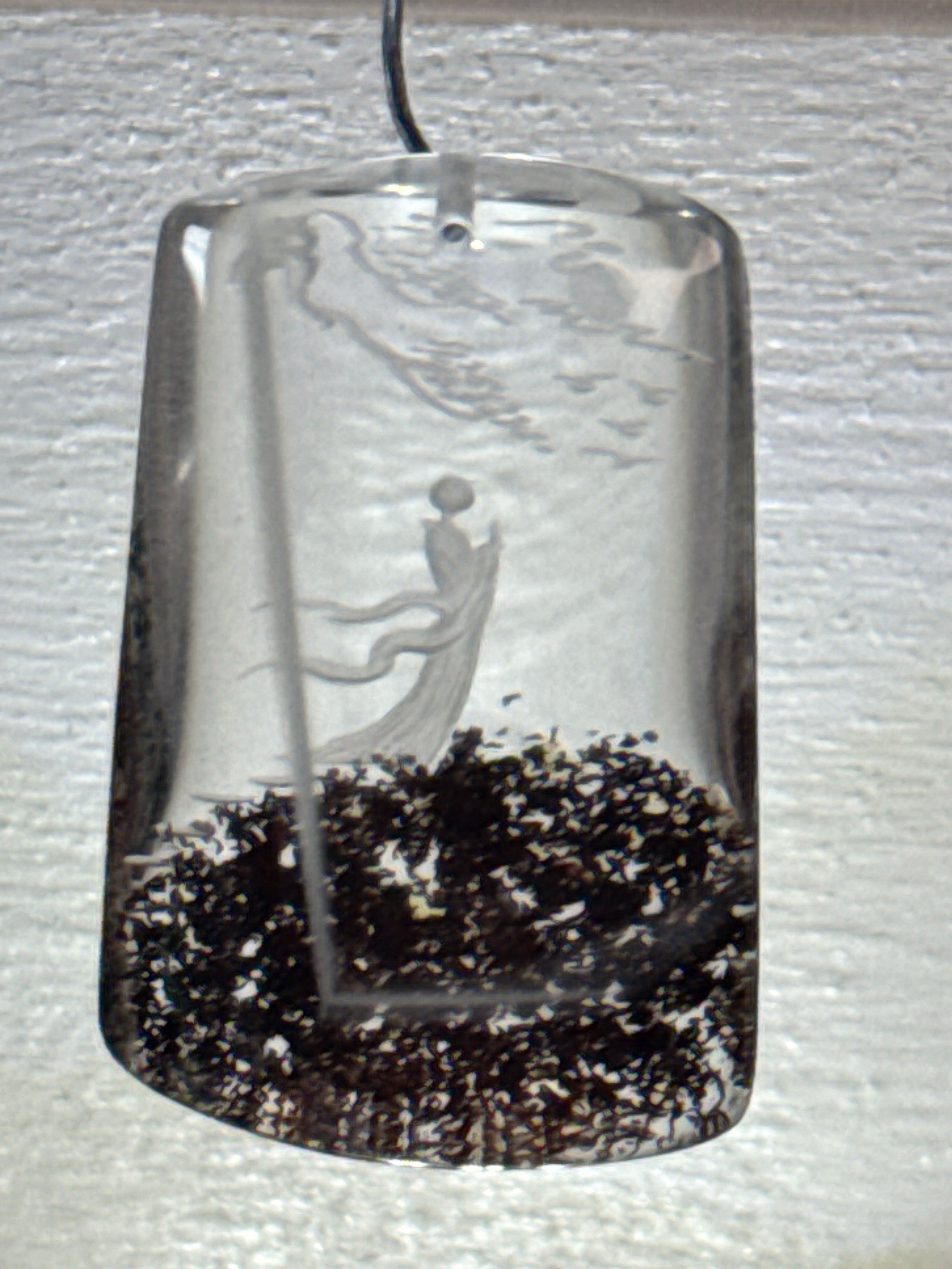 Carved Praying Monk Pendant