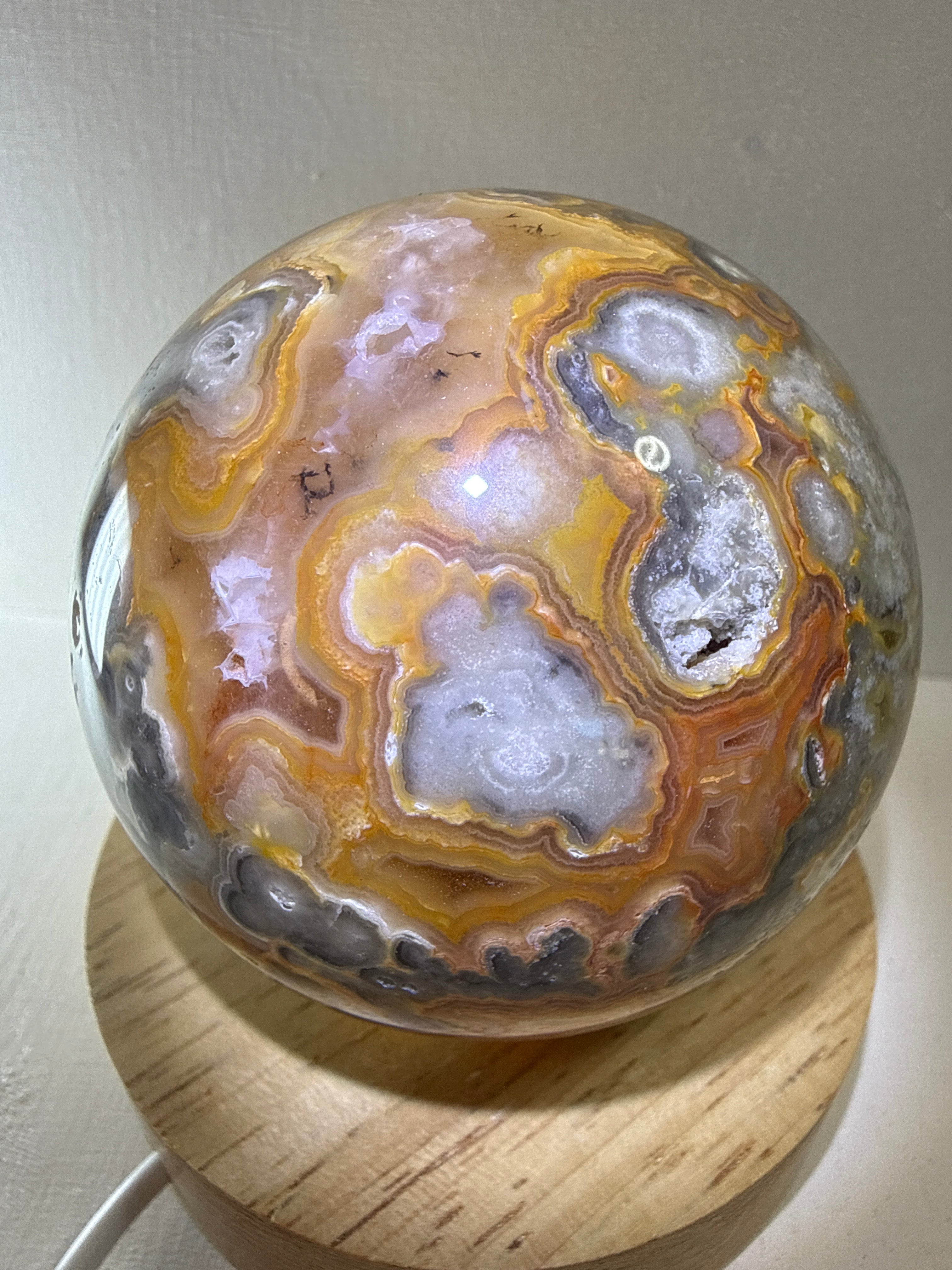Crazy Lace Agate Sphere