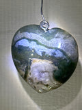 Moss Agate Heart Pendant