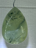 Prehnite with Epidote Pendant