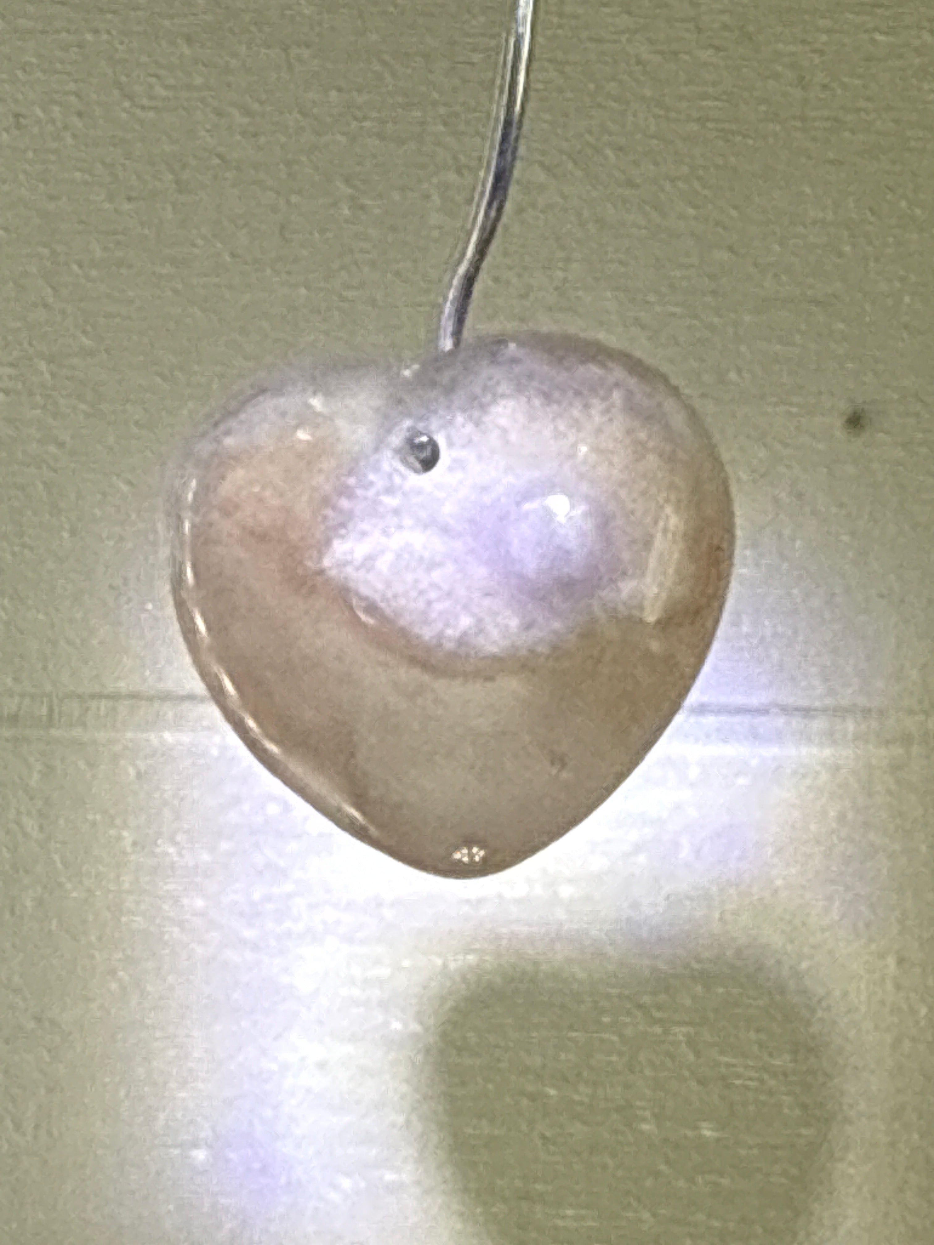 Flower Agate Heart Pendant