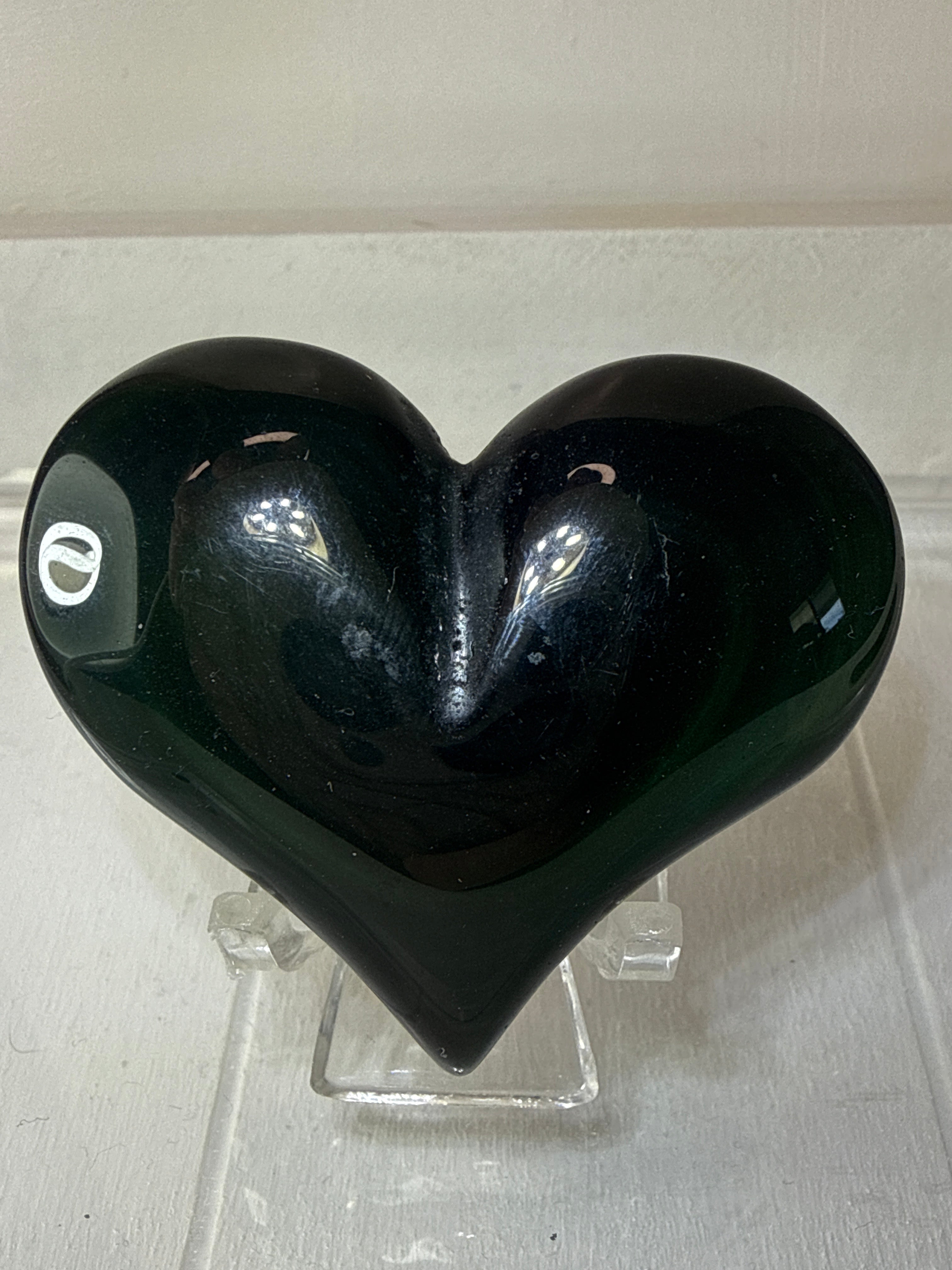 Rainbow Obsidian Heart