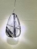 Black Tourmaline in Quartz Pendant