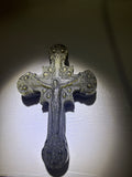 Gold Sheen Obsidian Cross Pendant