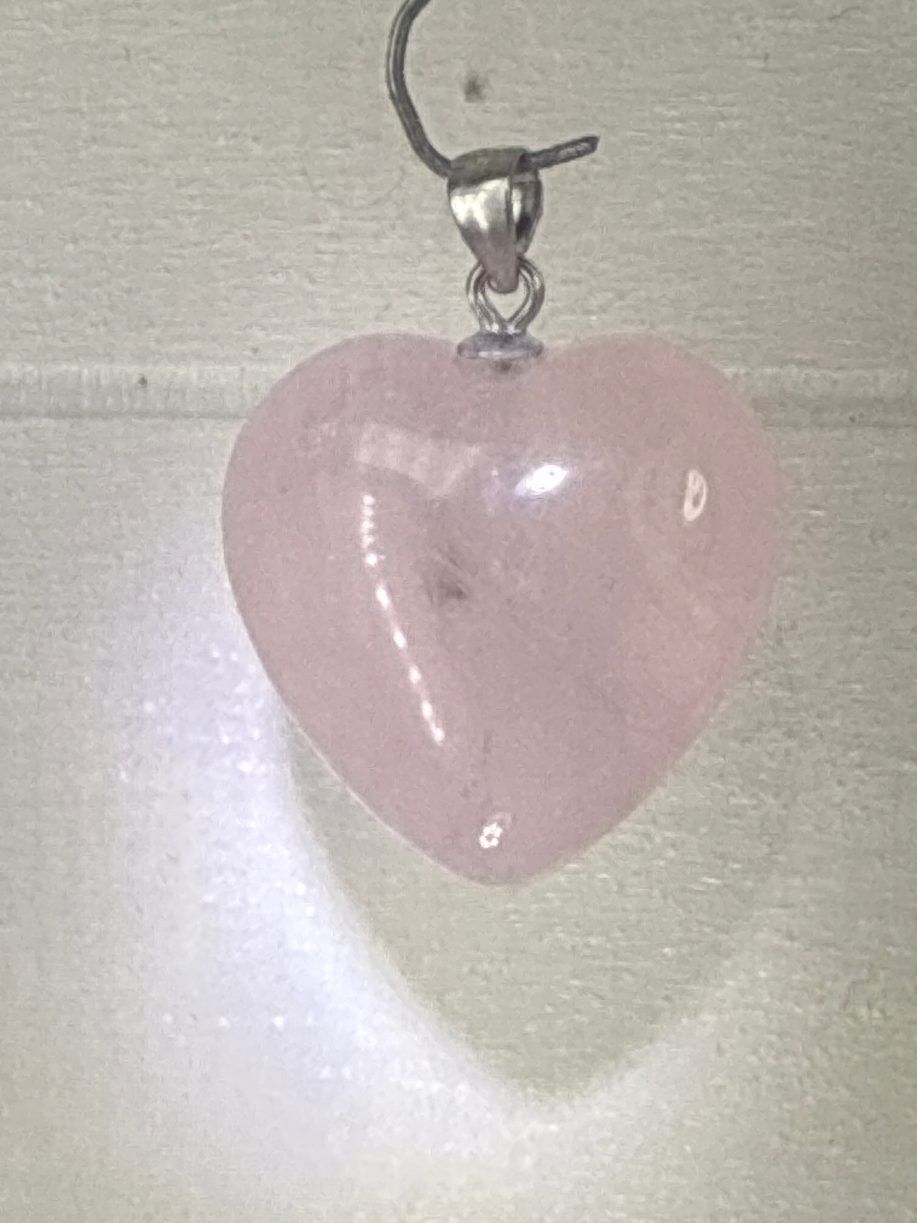 Rose Quartz Heart Pendant