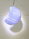 Blue Lace Agate Moon Pendant