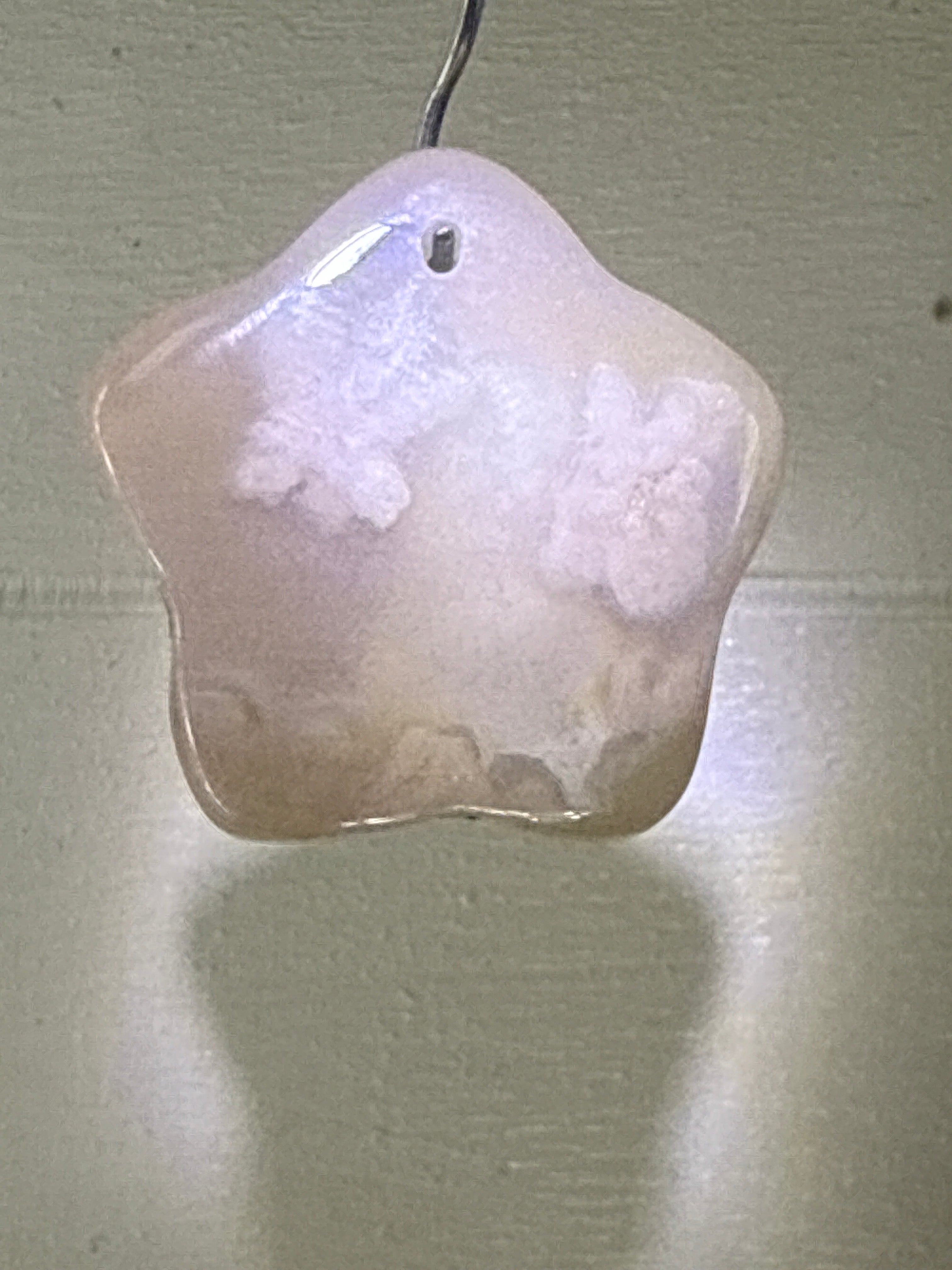 Flower Agate Star Pendant
