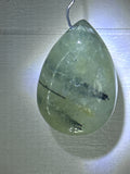 Prehnite with Epidote Pendant